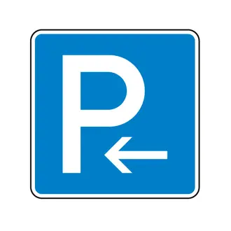 Verkehrsschild Parken Anfang