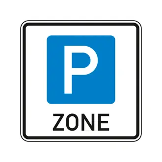 Parken - Beginn einer Parkraumbewirtschaftungszone