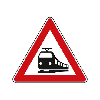 Verkehrsschild Bahnübergang