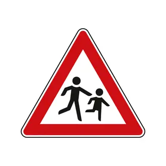 Verkehrsschild Kinder - rechts