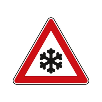 Verkehrsschild Schnee- und Eisglätte