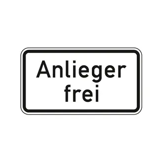 Hinweisschild nach StVO - Anlieger frei