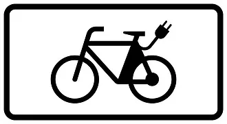 Hinweisschild nach StVO - E-Bikes
