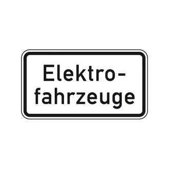 Hinweisschild nach StVO - Elektrofahrzeuge