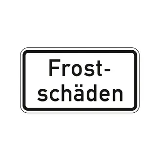 Hinweisschild nach StVO - Frostschäden