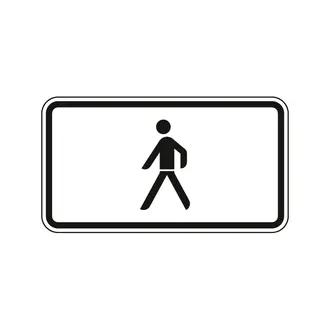 Hinweisschild nach StVO - Fußgänger