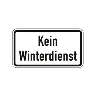 Hinweisschild nach StVO - Kein Winterdienst