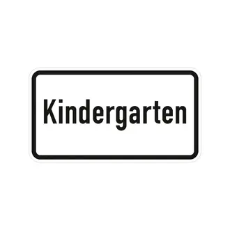 Hinweisschild nach StVO - Kindergarten
