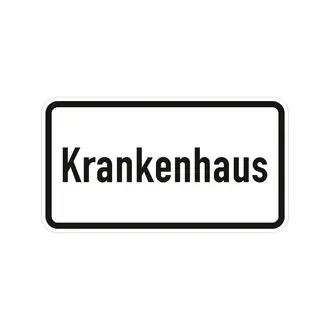 Hinweisschild nach StVO - Krankenhaus