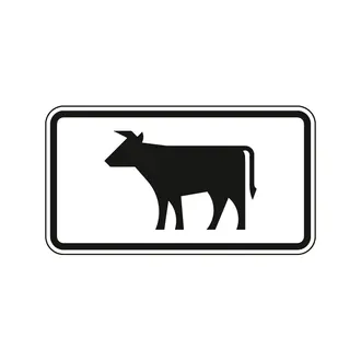 Hinweisschild nach StVO - Kuh