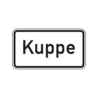 Hinweisschild nach StVO - Kuppe