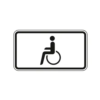 Hinweisschild nach StVO - Schwerbehinderte und Blinde