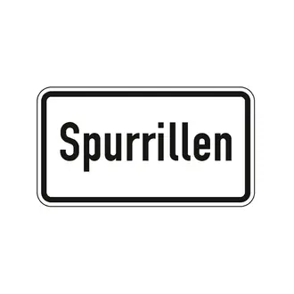 Hinweisschild nach StVO - Spurrillen