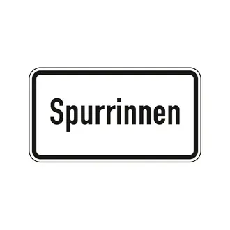 Hinweisschild nach StVO - Spurrinnen
