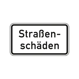 Verkehrszeichen StVO - Straßenschäden