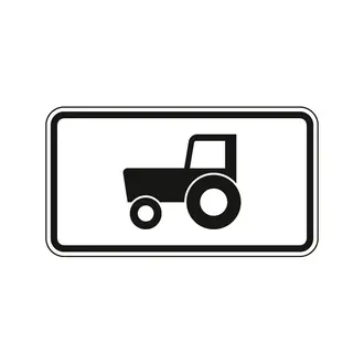 Hinweisschild nach StVO - Traktor