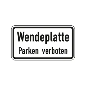Wendeplatte - Parken verboten