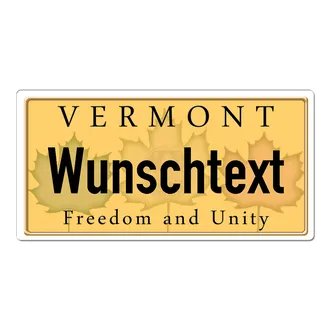 Vermont USA Deko PKW-Kennzeichen mit individuellem Wunschtext