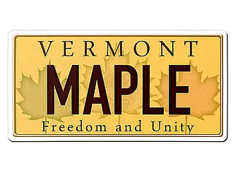 Vermont USA Deko PKW-Kennzeichen mit Ihrem individuellem Wunschtext