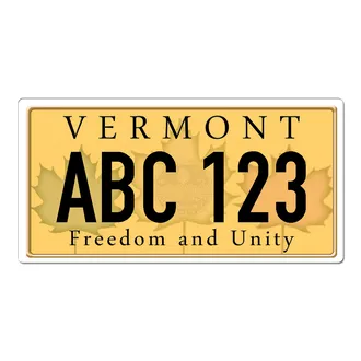 Vermont USA Deko PKW-Kennzeichen mit Ihrem individuellem Wunschtext