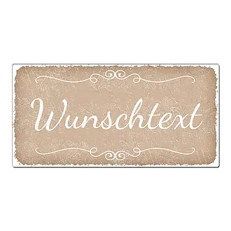 individuell gestaltetes Vintage Schild