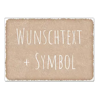 Vintage Schild mit individuellem Wunschtext