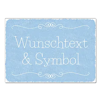 Vintage Schild mit eigenem Wunschtext