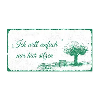 Vintageschild mit Lieblingsspruch