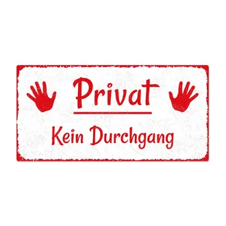 Vintageschild - Privat - Kein Durchgang