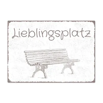 Vintageschild Lieblingsplatz