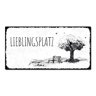 Vintageschild Lieblingsplatz