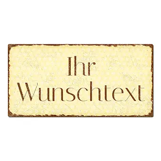 Vintage Schild mit eigenem Text