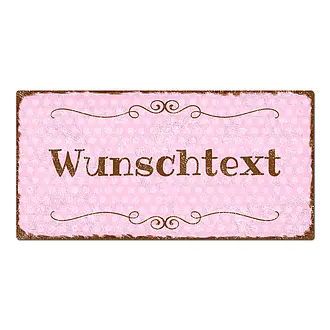 Vintage Schild mit Text und Symbol