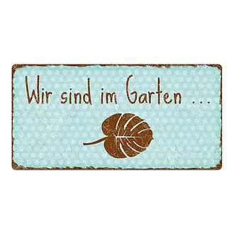 Schild für Gartenfreunde