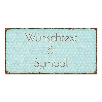 Schild mit individuellem Text und Symbol