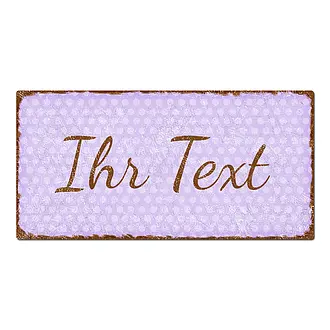 Vintage Schild mit individuellem Wunschtext