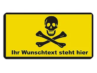 Warnschild als Türschild - Größe: 30 x 15 cm