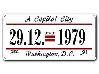 Washington D.C. USA Deko Autoschild mit individuellem Wunschtext