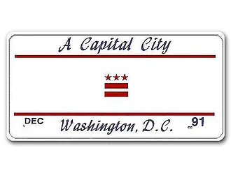 Washington D.C. USA Dekoschild mit ihrem individuellen Wunschtext