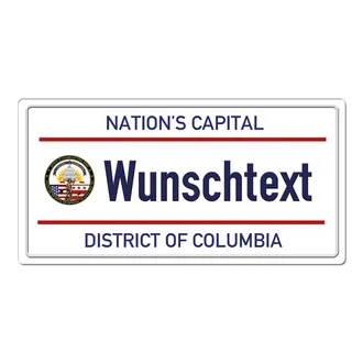 US Plate District of Columbia