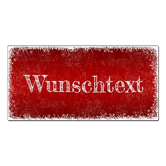 Weihnachtsschild mit Wunschtext