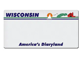 Wisconsin USA Deko Schild blanko