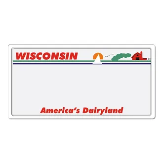 Wisconsin USA Deko Schild blanko