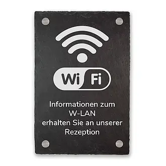 WLAN-Schild mit Wunschtext