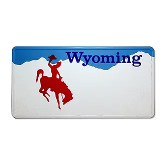 Wyoming-Boosterplate mit Reiter mit individuellem Wunschtext