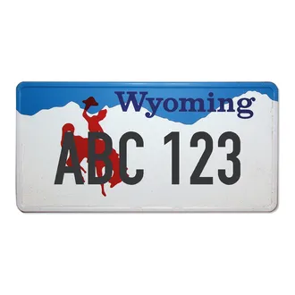 Wyoming-Boosterplate mit Reiter mit individuellem Wunschtext