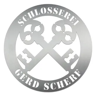 Zunftzeichen Schlosser aus Edelstahl