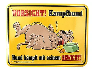 Funschild - Kampfhund - Größe: 22x17 cm