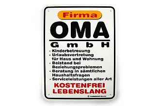 Spaßschild - Oma GmbH