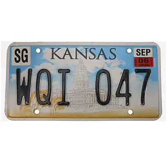 US Nummernschild Kansas